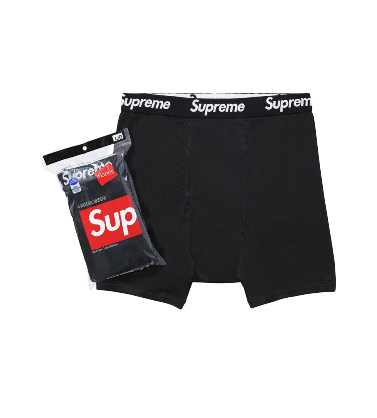 Supreme Black Boxer (1 Single Pair)