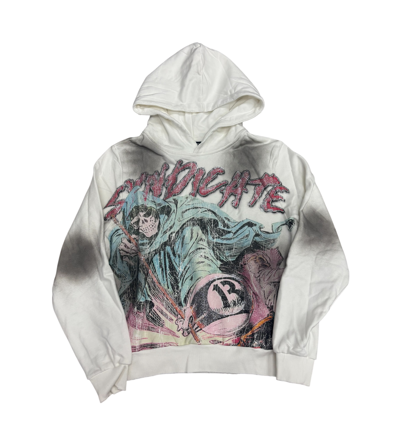 Syndicate 8 Ball Reaper Rhinestone Hoodie