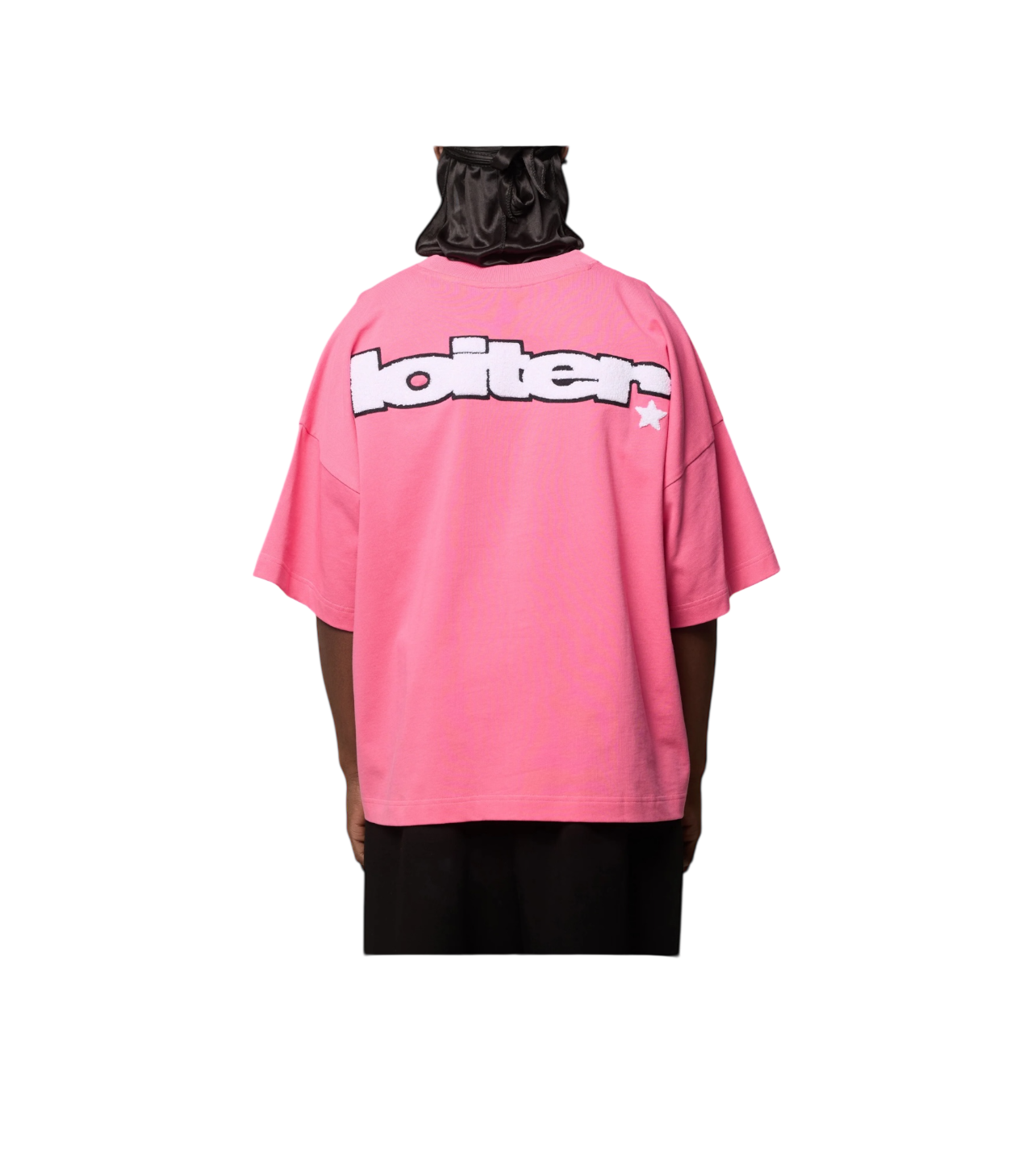 Loiter Pink Boxy Fit SpellOut Tee