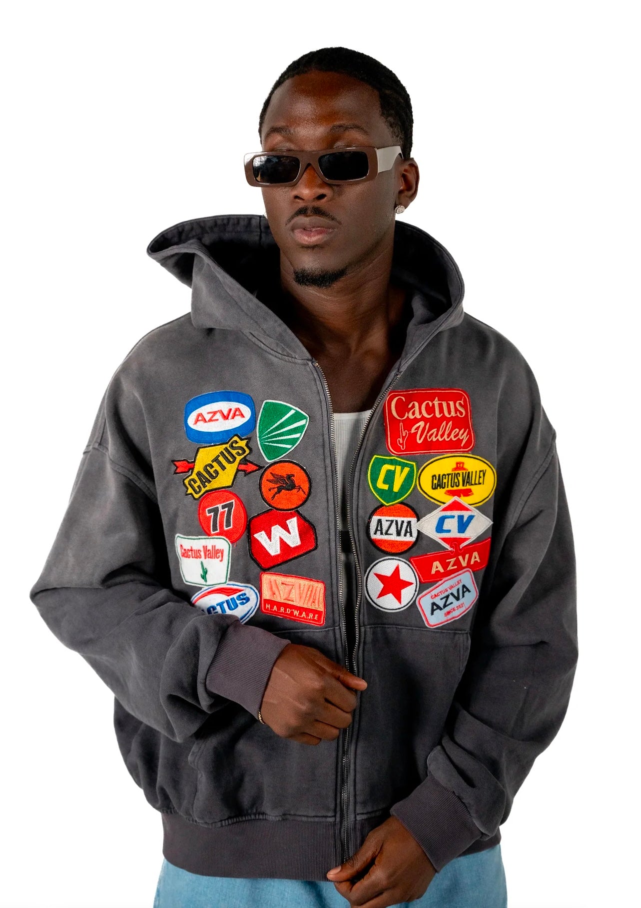 Cactus Valley Black Reststop Patch Hoodie