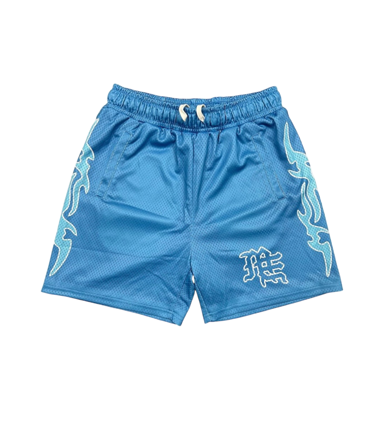 Mixed Emotions Blue Mesh Shorts