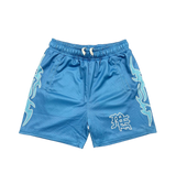 Mixed Emotions Blue Mesh Shorts