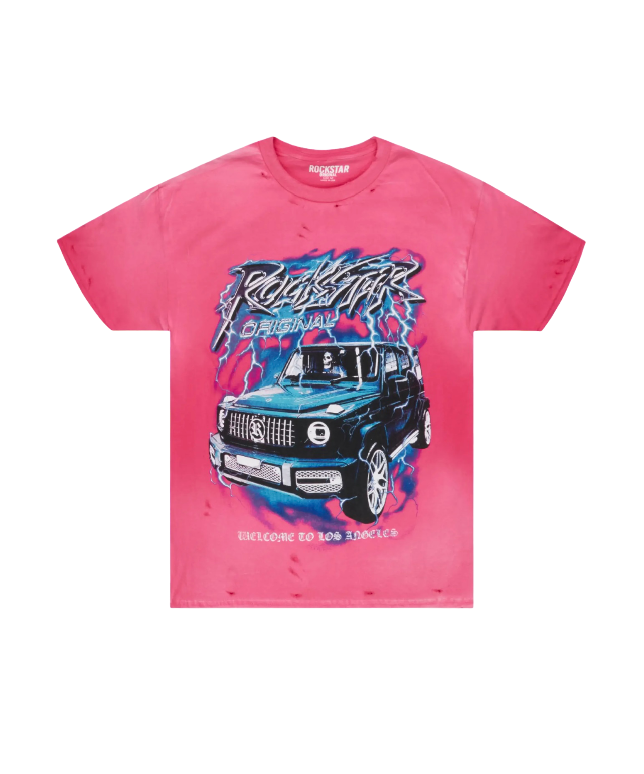 Rockstar Distressed Pink G Truck Tee