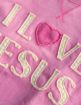 God In You I Love Jesus Crewneck Black Pink