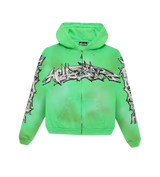 Hellstar Neon Green Graffiti Zip