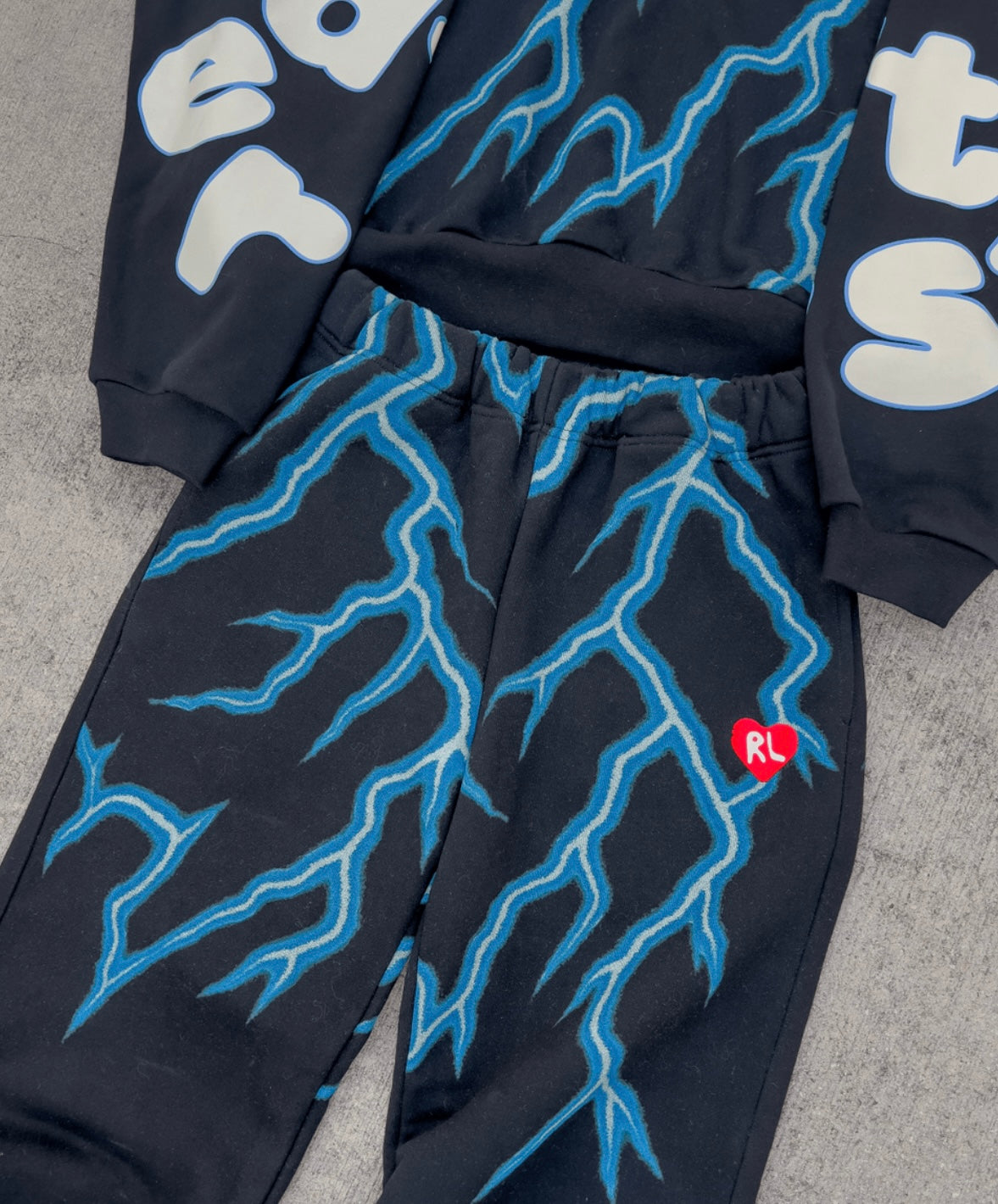 Red Letters Race To Jesus Black Sweatpants