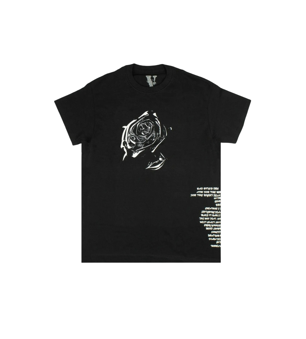 Vlone Rose Pop Smoke Tee Black