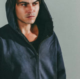 CC Premium Acid Wash Zip Hoodie Black