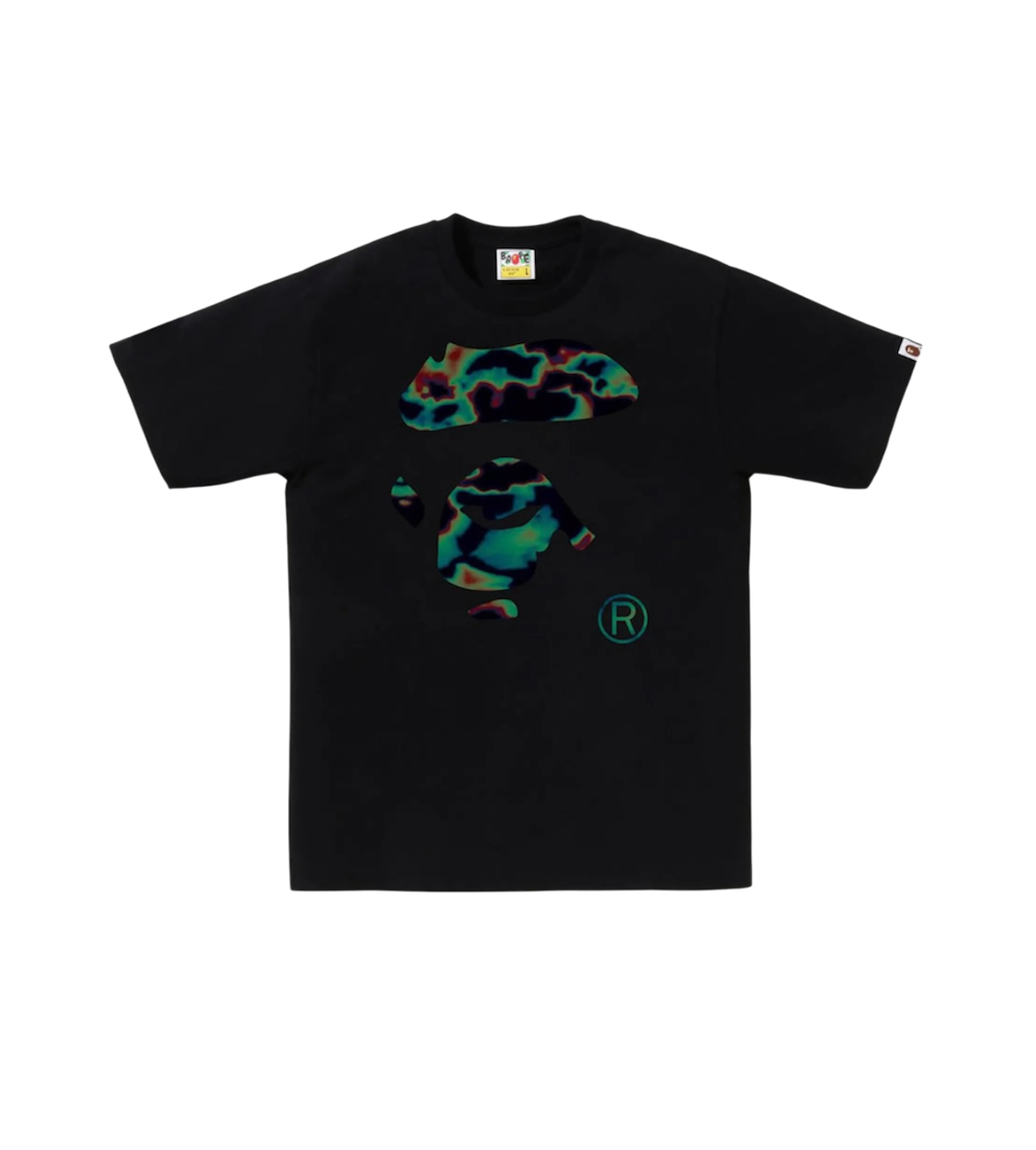 Bape Face Thermal Tee Black