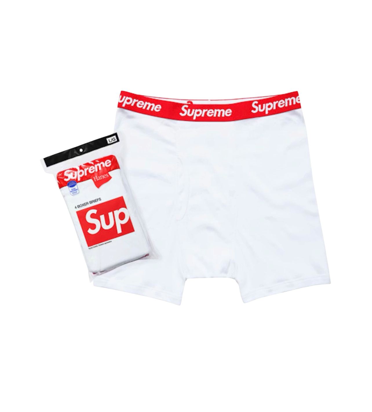 Supreme Hanes Boxer Breifs (4 Pack) White