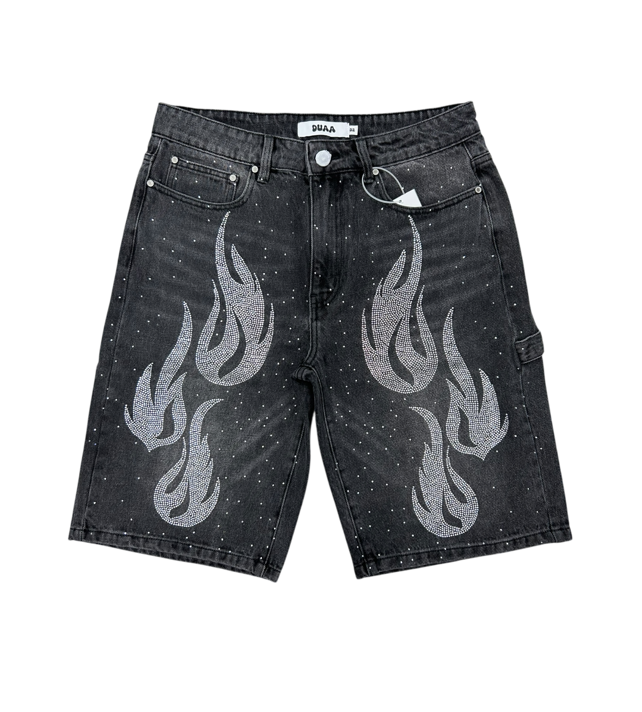 DUAA “Flaming” Denim Shorts