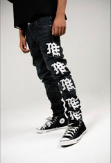 Mixed Emotions “ME” Logo Denim Black