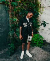 Mixed Emotion Black/Cream Button Down Shirt