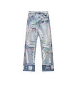 WDW Jeans Multi Color Lignt Wash 34 Waist