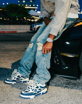 Mixed Emotions Flooded Rhinestone Jeans