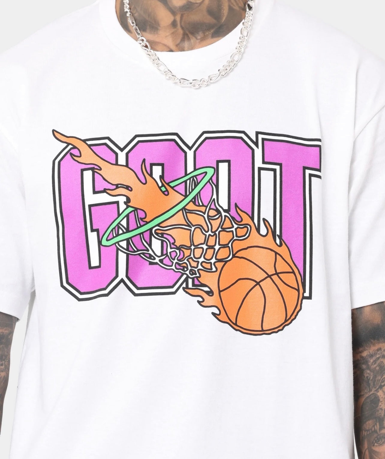Goat White Swish Tee