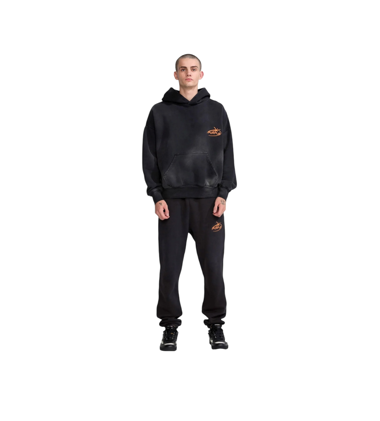 Purple Brand Sweatpants Orange/Black