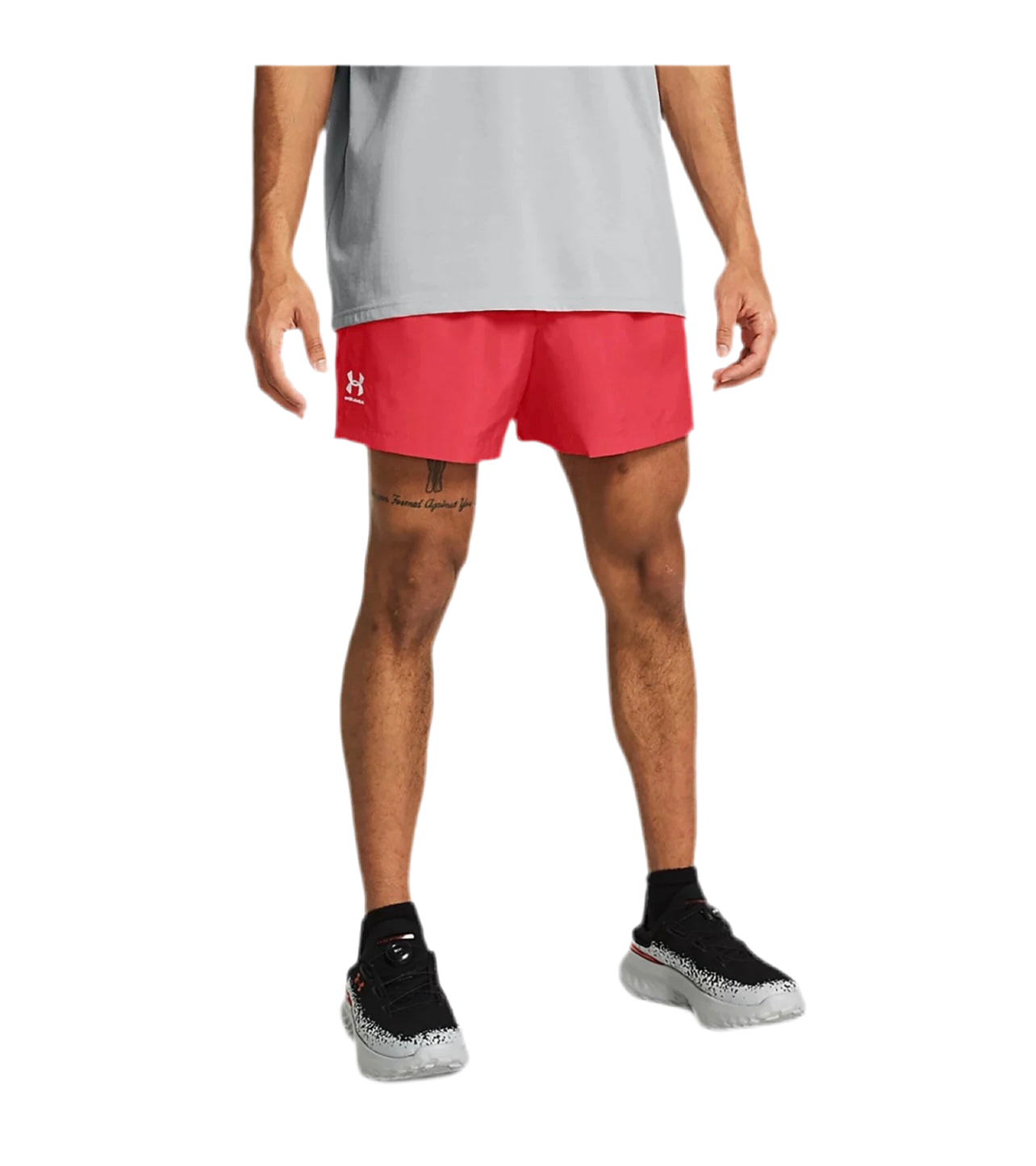 UA 5In Red Athletic Shorts