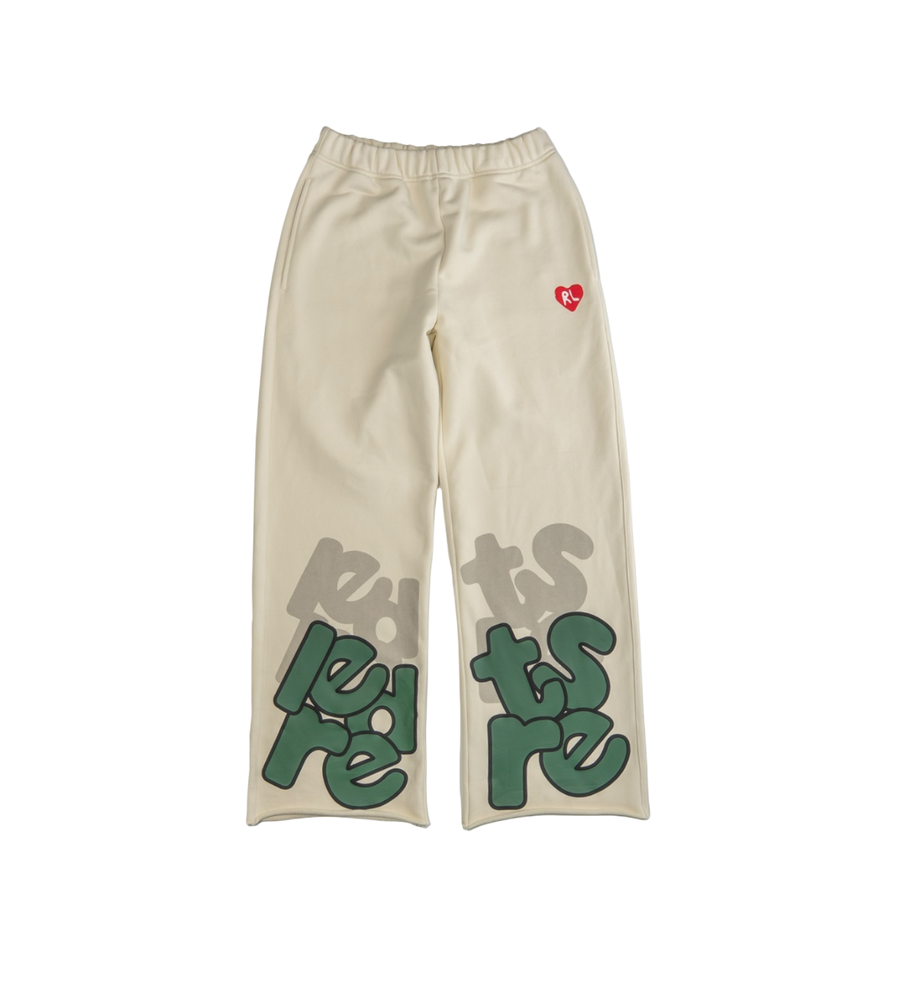 Red Letters Scattered Pant Bone Sweatpants