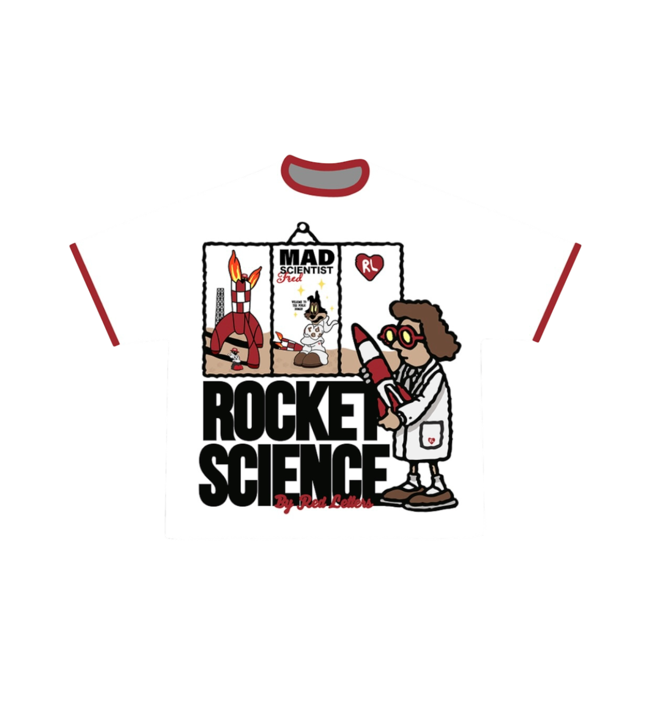 Red Letters Mad Science Tee
