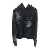 Concept “Flail” Rhinestone Hoodie Black