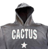 Cactus Valley Rhinestone Oversized Hoodie Acid Wash Grey