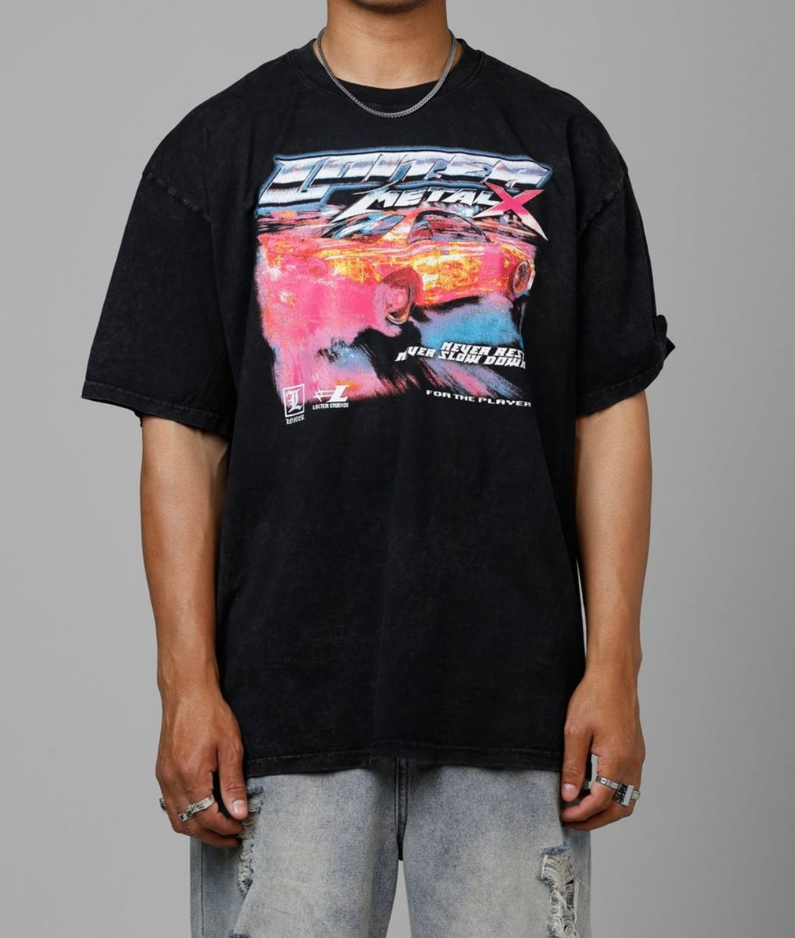 Loiter Metal X Drift Tee Black