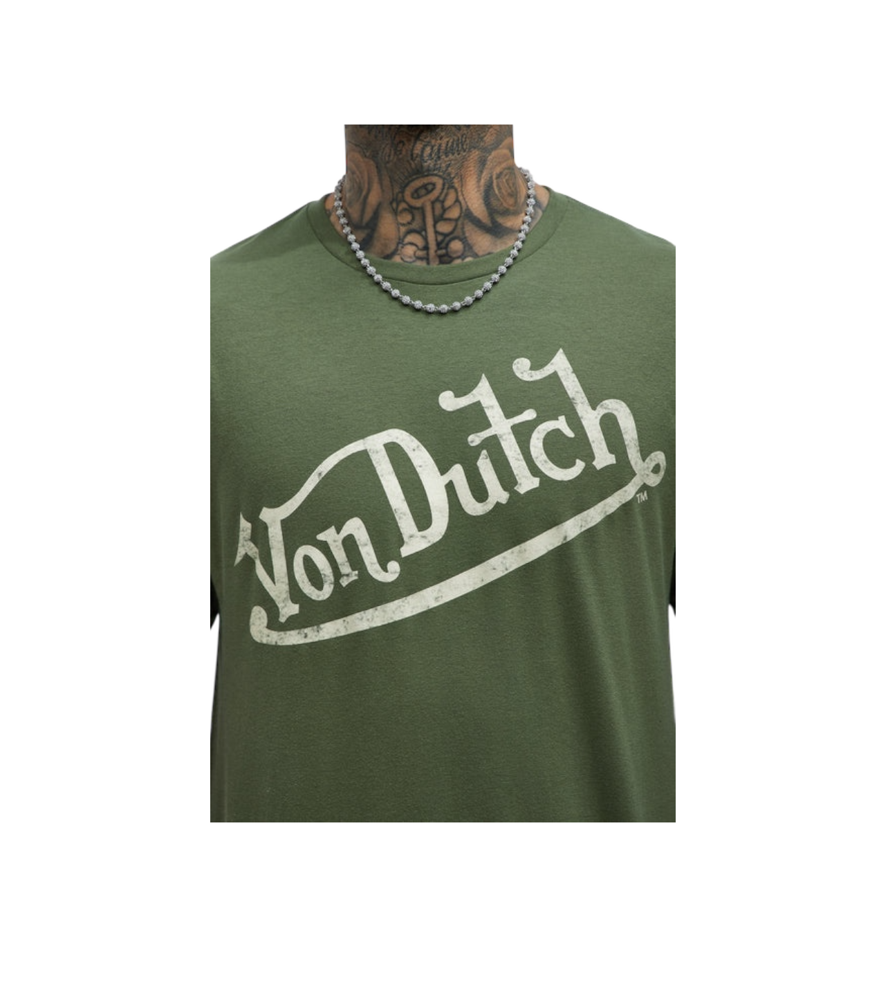 Von Dutch Logo Tee Olive