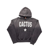 Cactus Valley Rhinestone Oversized Hoodie Acid Wash Grey