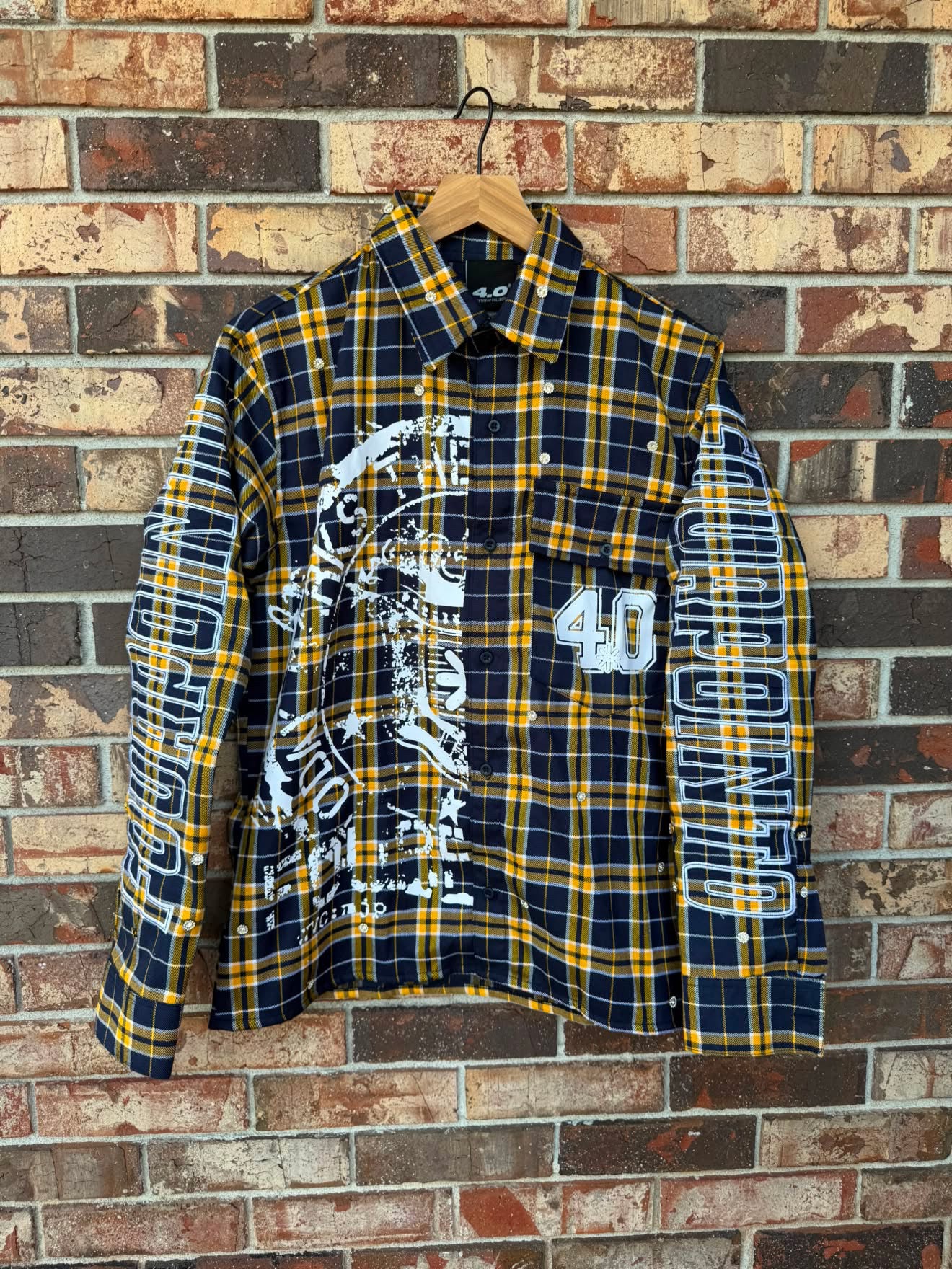 4.0 Streetwear Flannel Blue/Yellow