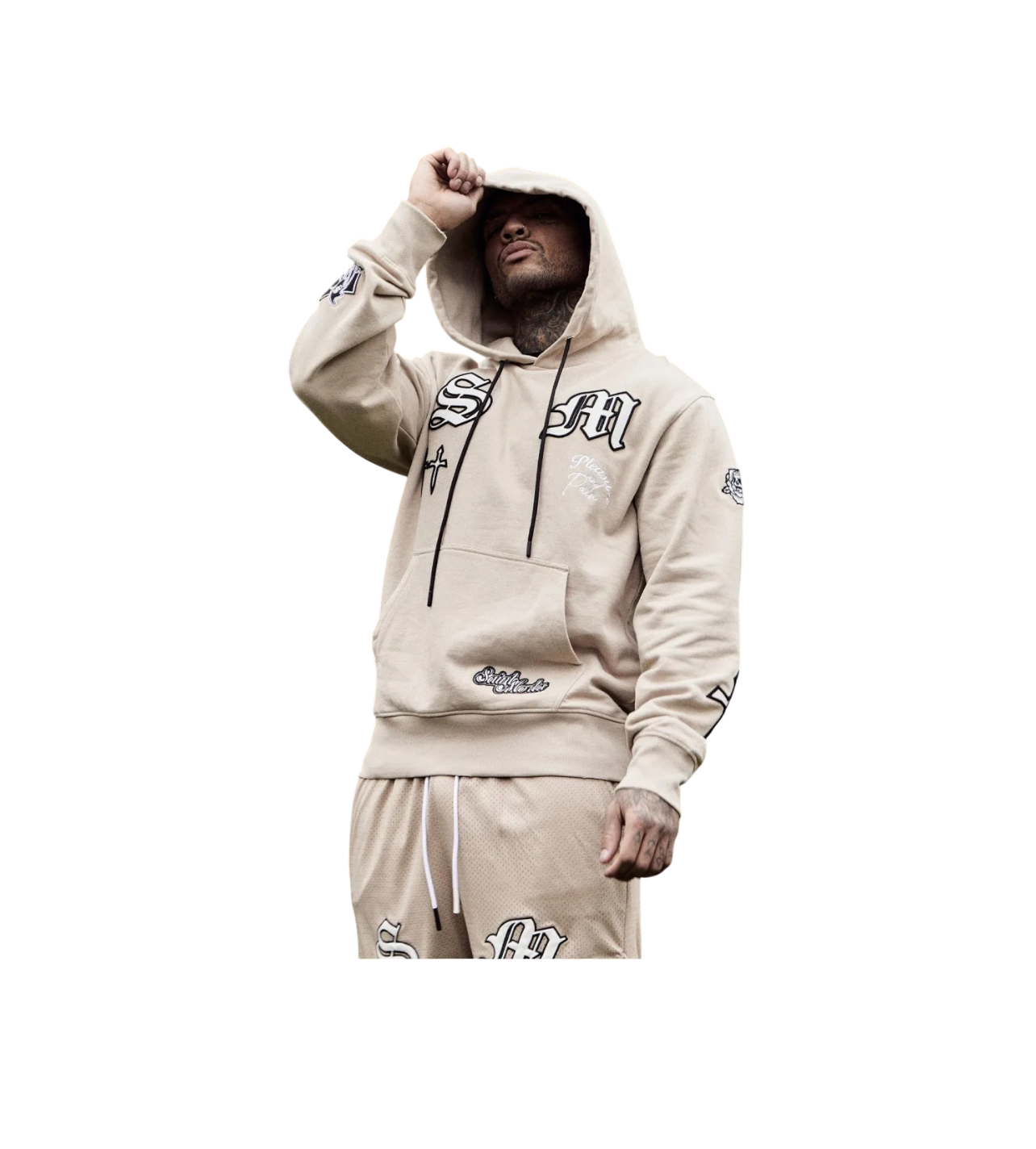 Saint Morta Patchwork Hoodie Tan