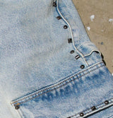 DUAA “Noble” Studded Jean Shorts