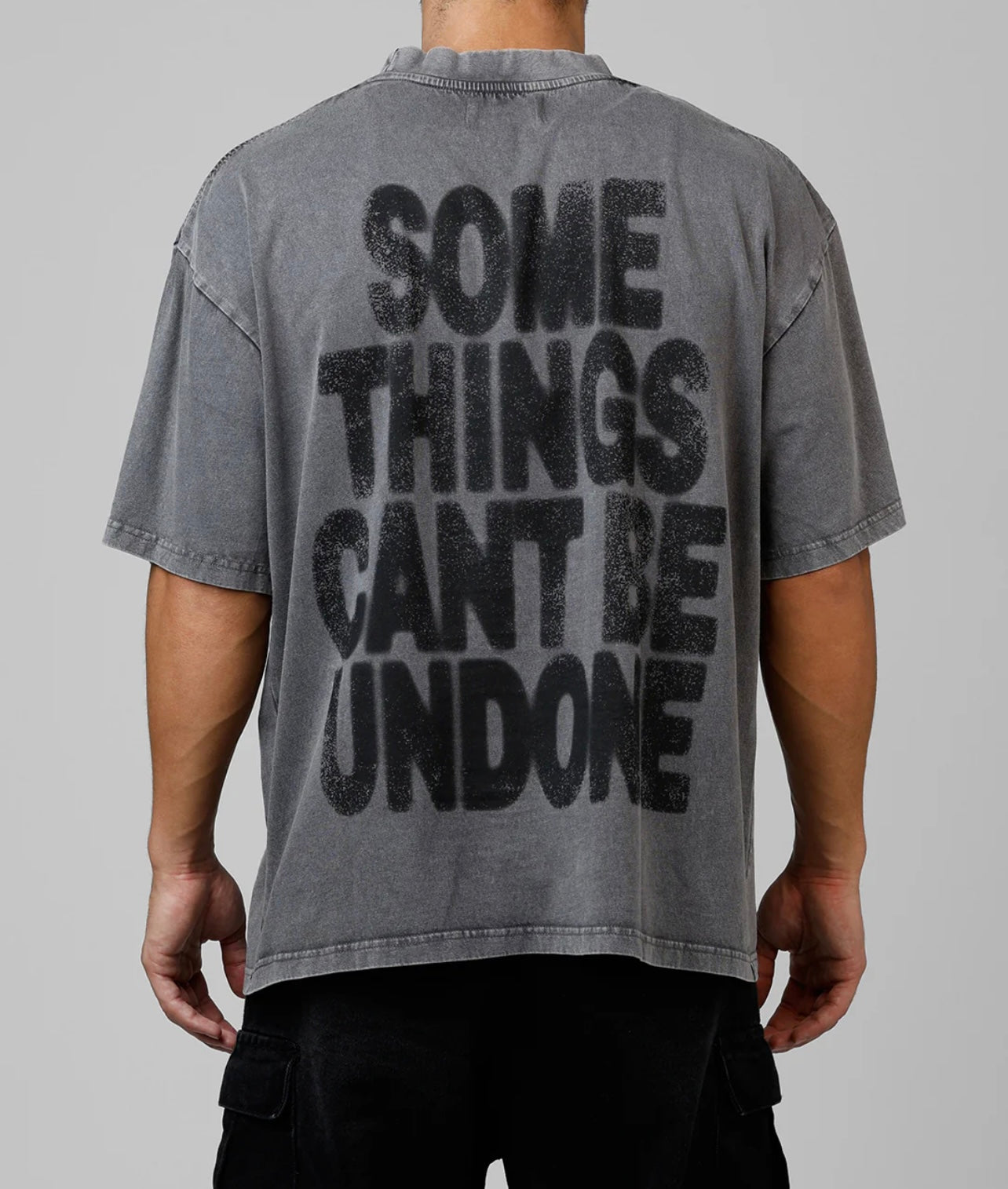 Loiter Vintage Fade Undone Tee Grey