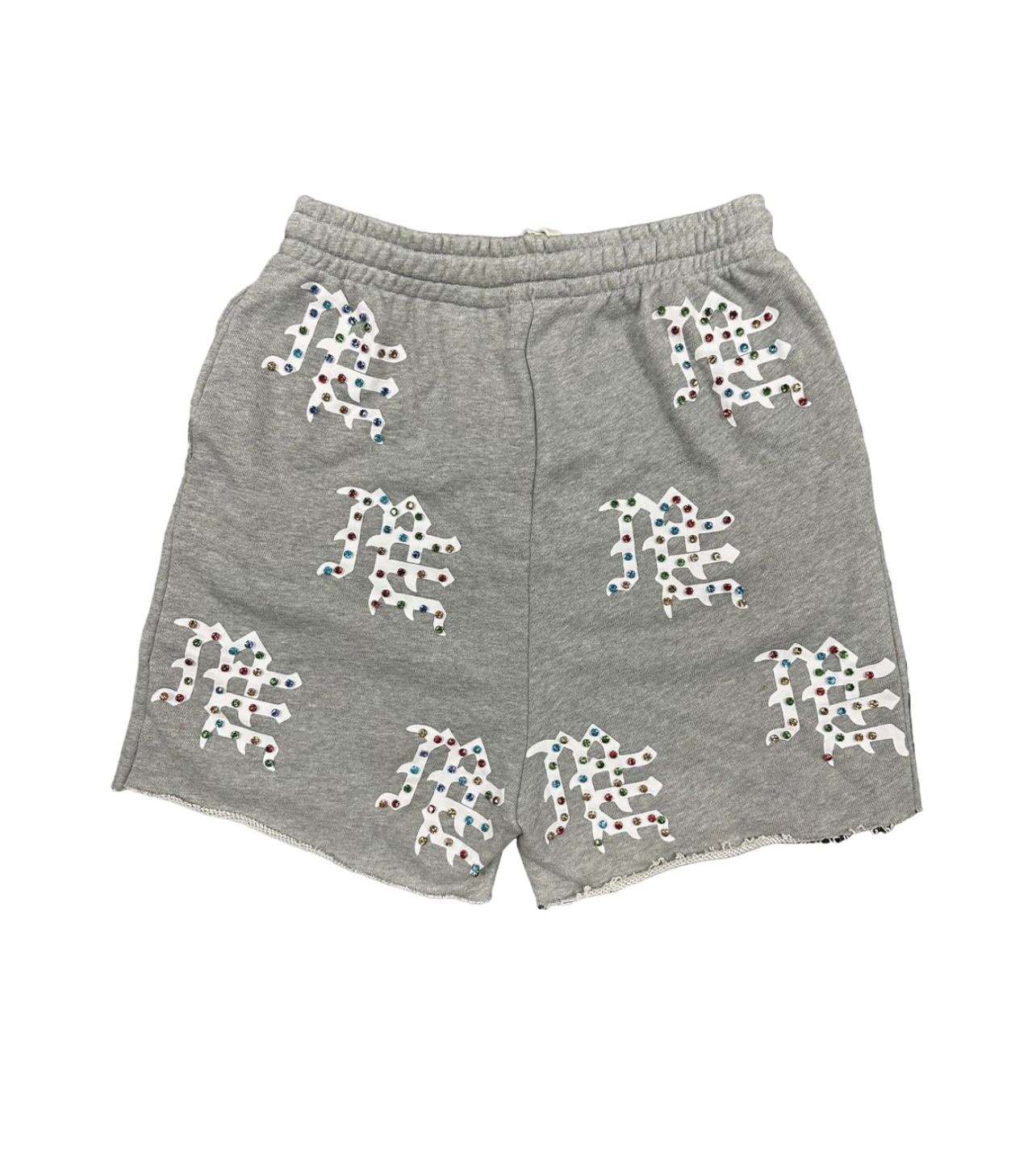Mixed Emotions Grey Rhinestone Shorts