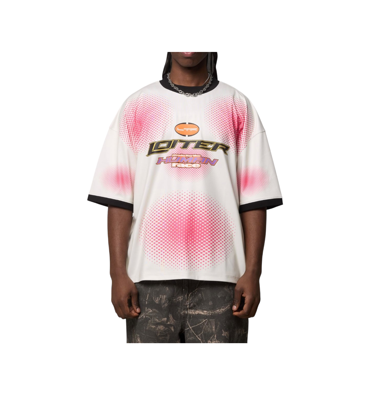 Loiter Moto Jersey White/Pink