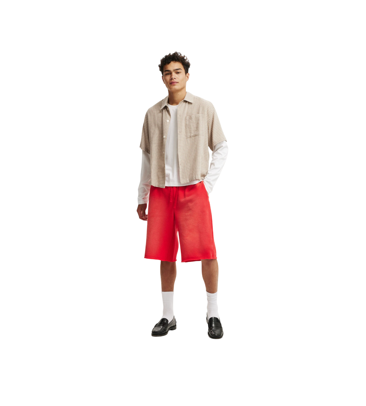 Sunwash Red Baggy Shorts
