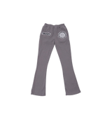 Concept “Flowers” Flared Sweatpants Grey
