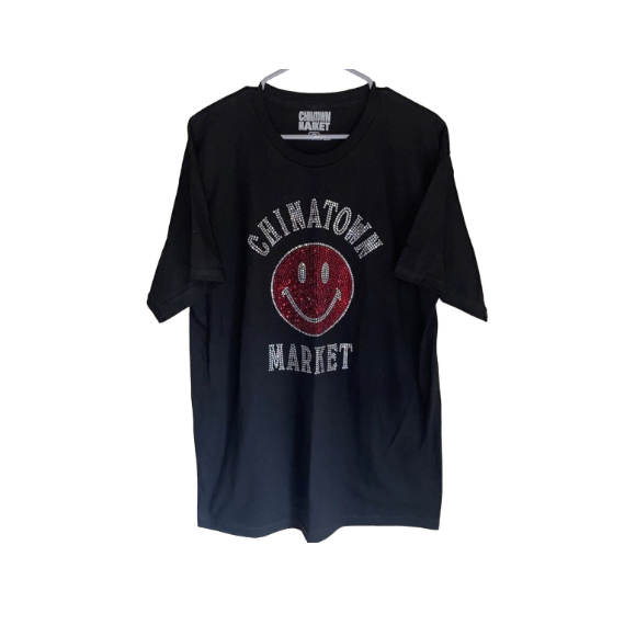 Market Rhinestone Tee Black