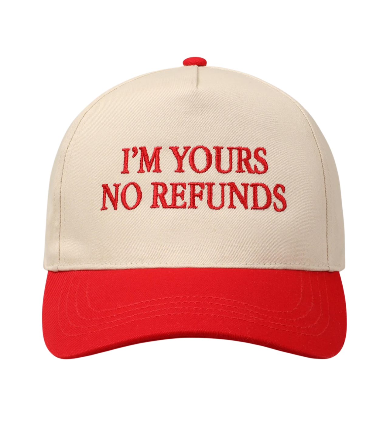 No Refunds Hat Red