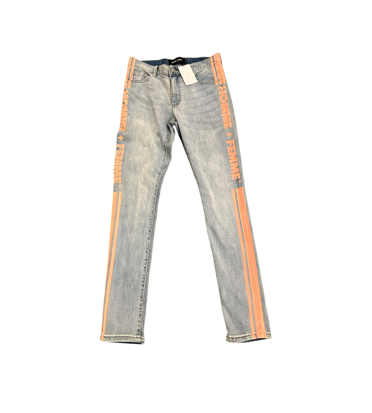 Homme Femme Straight Leg Logo Denim