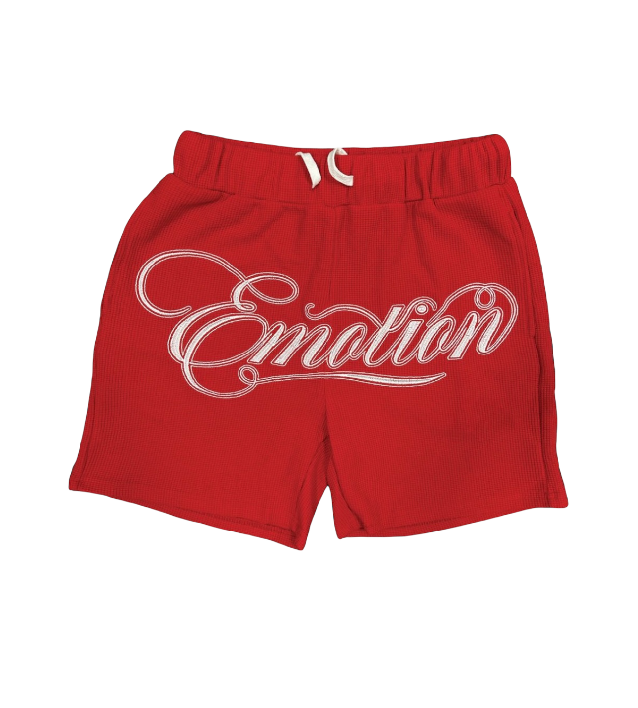 Mixed Emotions Red Script Shorts