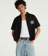 WCC Classic Button Up Tee Black