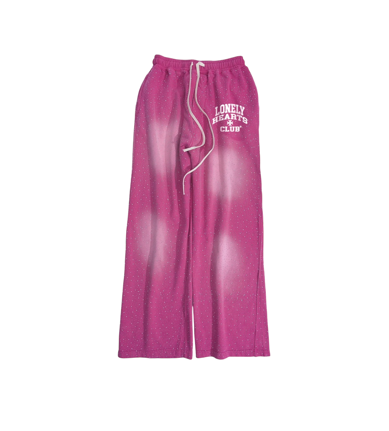 LHC Flooded Rhinestone Pink Baggy Sweats
