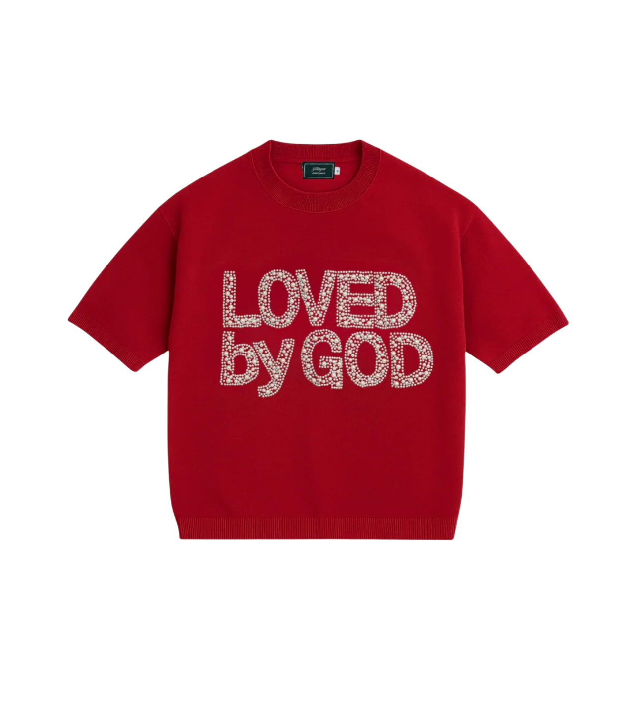 God In You “Loved” Knit Tee Red