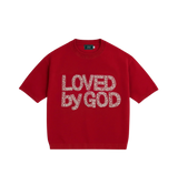 God In You “Loved” Knit Tee Red