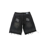 Mixed Emotions “Rhinestone” Shorts Black