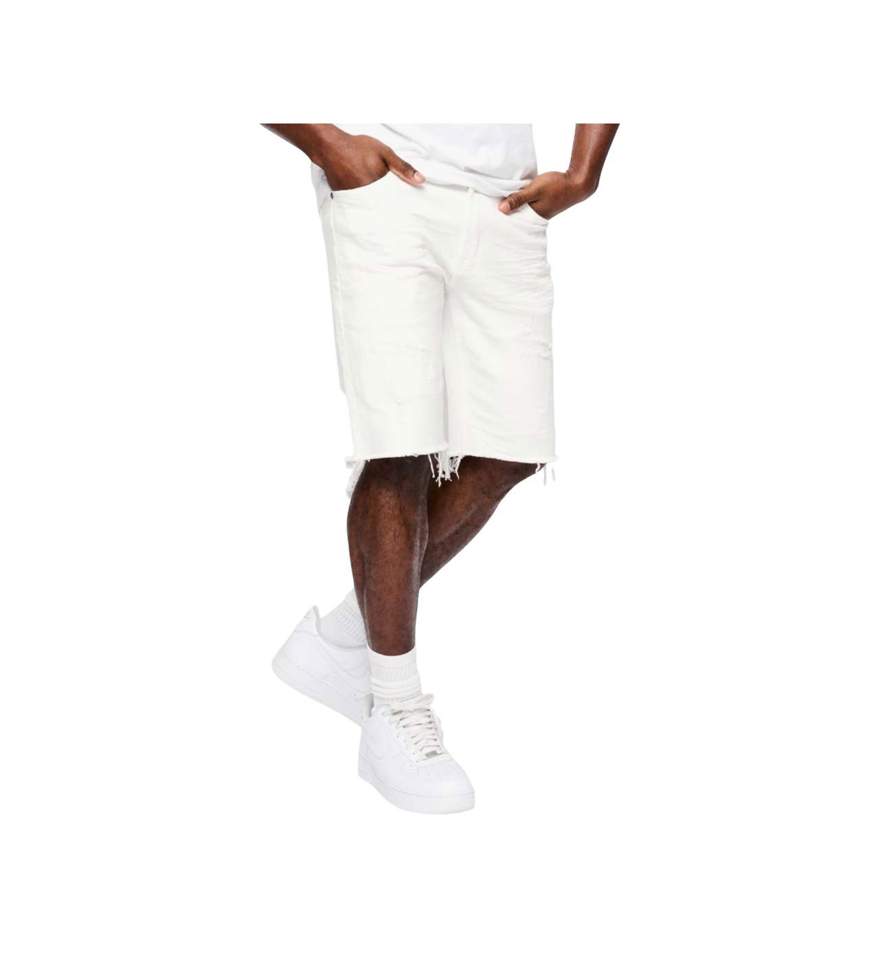 ANOM Denim Shorts Lagoon White