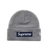 Supreme New Era Box Logo Beanie Gray/Navy