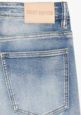 Silent Chapters Blue Wash Stacked Denim