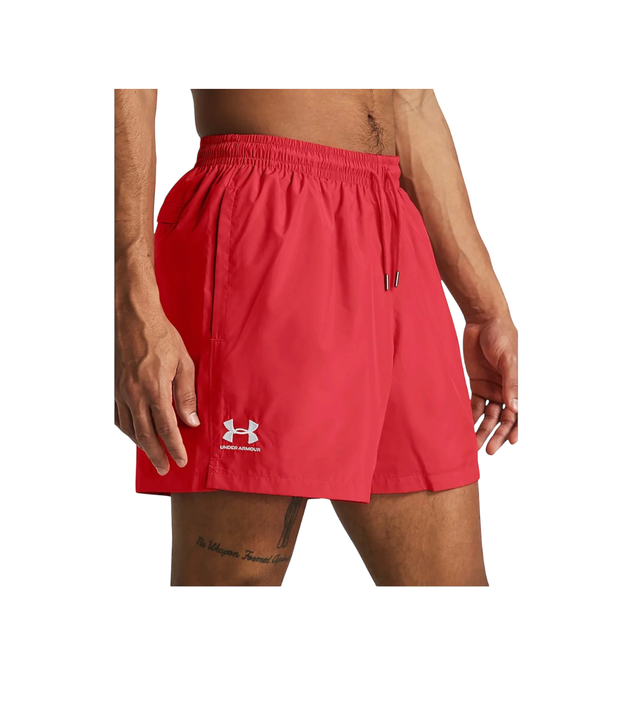 UA 5In Red Athletic Shorts